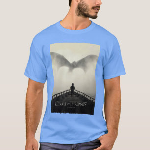 T-shirt Game of Thrones Dragon sur Gris drôle