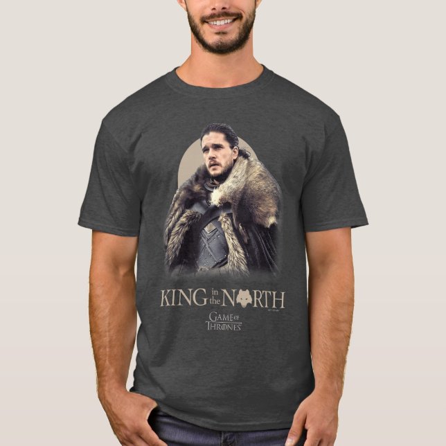 T-shirt Game ofhrones King ofhe North retro (Devant)