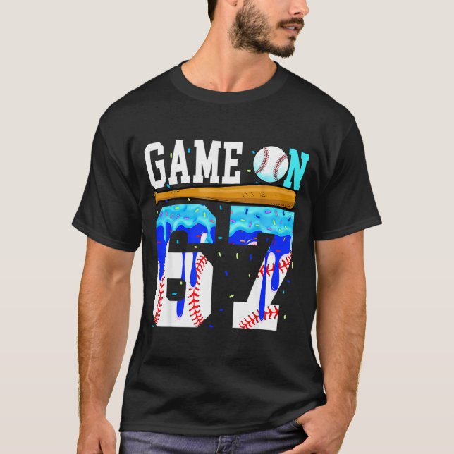T-shirt Game On 67 Baseball Drip Six Seven Meme 6 7 Annive (Devant)