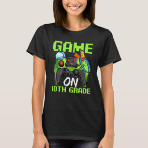 T-shirt Game On Dixième Année Garçons Joueurs De Vidéo De