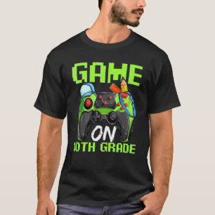 T-shirt Game On Dixième Année Garçons Joueurs De Vidéo De