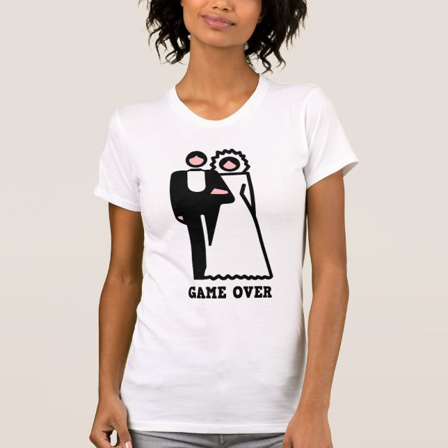 T-shirt Game Over Bachelorette (Devant)