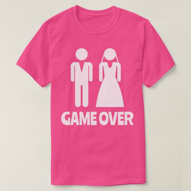 T-shirt Game Over Enterrement de Vie de Garçon 5 (Design devant)