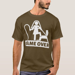 T-shirt Game Over Enterrement de Vie de Garçon Drôle Marié