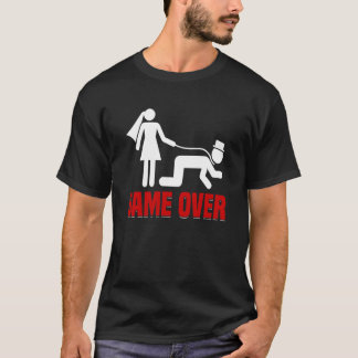 T-shirt Game Over Enterrement de Vie de Jeune Fille Mariée