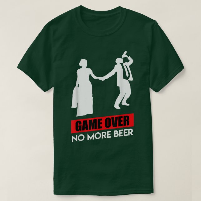 T-shirt Game Over Groom Bachelor Party Wedding792  (Design devant)