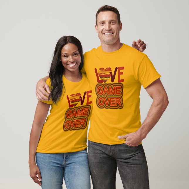 T-shirt Game Over Love and Heart (Unisexe)