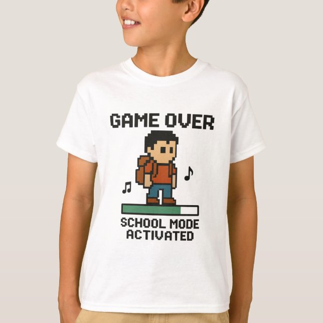 T-shirt Game Over - Retour à l'école (Devant)