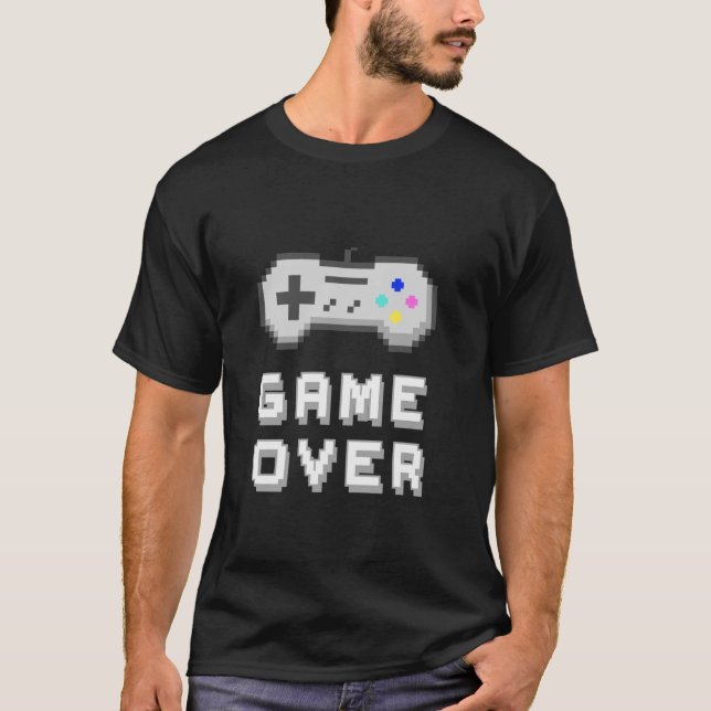 T-shirt Game Over Streetwear Game Over for Gamers and Vide (Devant)