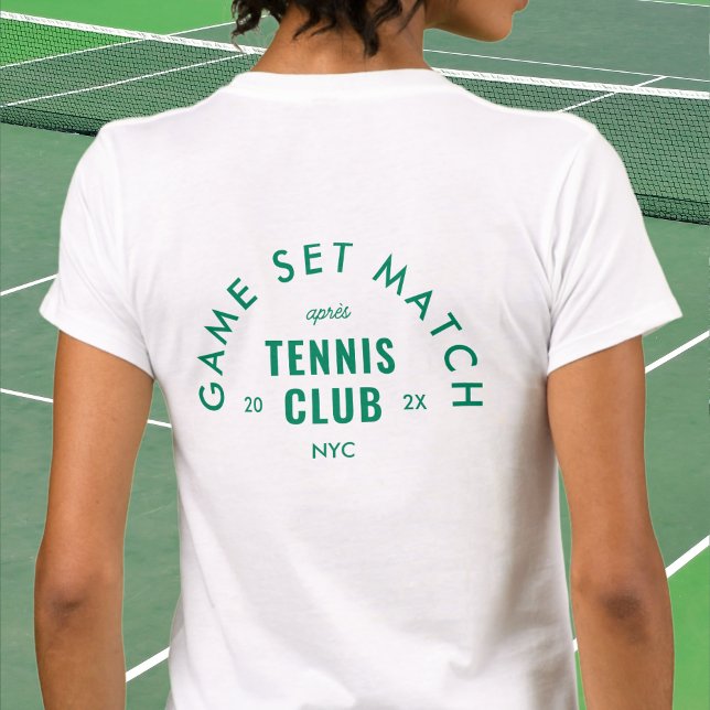 T-shirt Game Set Match Après Tennis Club Custom White (Créateur téléchargé)