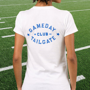 T-shirt Gameday Tailgate Club Custom Blue Football Crest