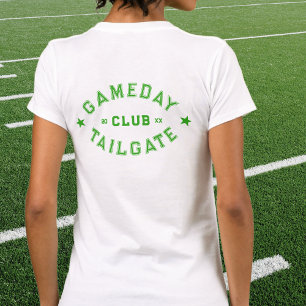 T-shirt Gameday Tailgate Club Custom Green Football Crest