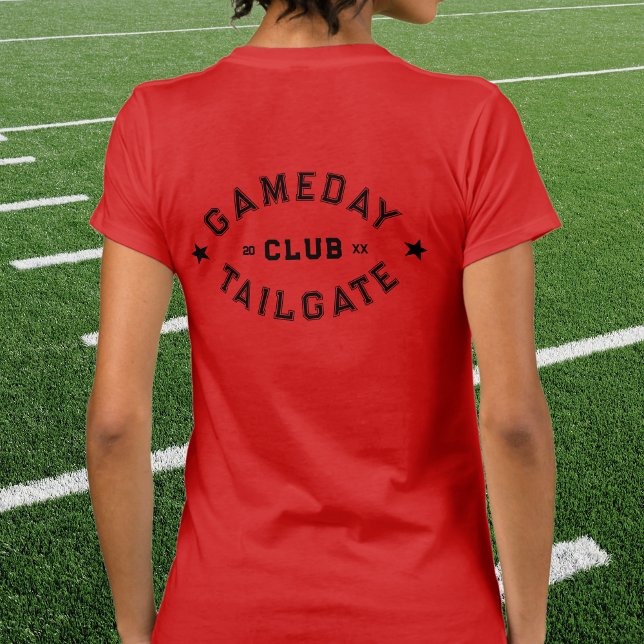 T-shirt Gameday Tailgate Club Custom Year Red Football (Créateur téléchargé)