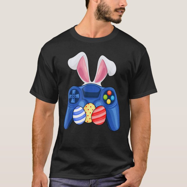 T-shirt Gamepad Controller With Bunny Ears & Eggs Costume  (Devant)