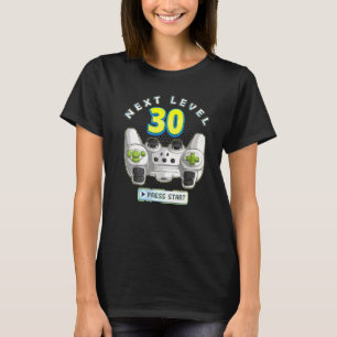 T-shirt Gamer 30e anniversaire Prochain niveau 30 contrôle