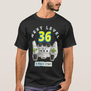 T-shirt Gamer 36e anniversaire Prochain niveau 36 contrôle