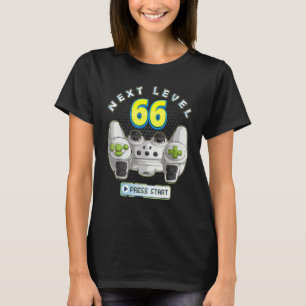 T-shirt Gamer 66e Anniversaire Prochain Niveau 66 Contrôle