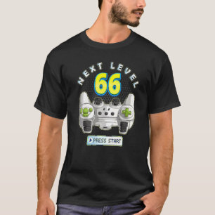 T-shirt Gamer 66e Anniversaire Prochain Niveau 66 Contrôle
