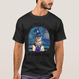 T-shirt Gamer à table Dungeon Meowster Cat D20
