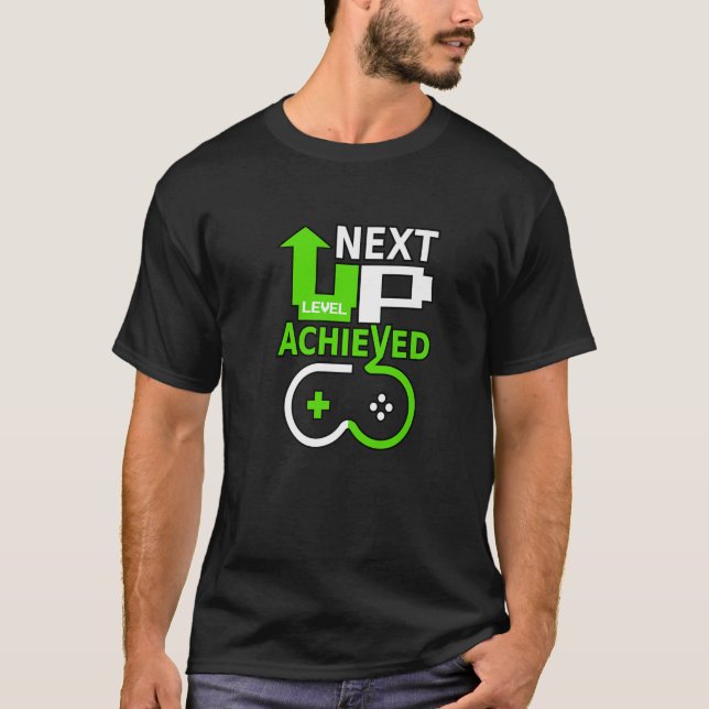 T-shirt Gamer Anniversaire Conception, Niveau supérieur Ni (Devant)