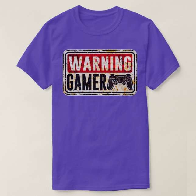 T-shirt Gamer Avertissement (Design devant)
