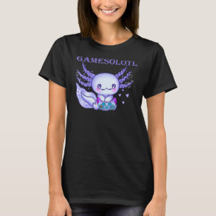 T-shirt Gamer Axolotl Cute Axolotl Jeu Vidéo