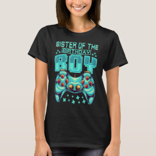 T-shirt Gamer Boy Soeur De L'Anniversaire Garçon Big Sis G