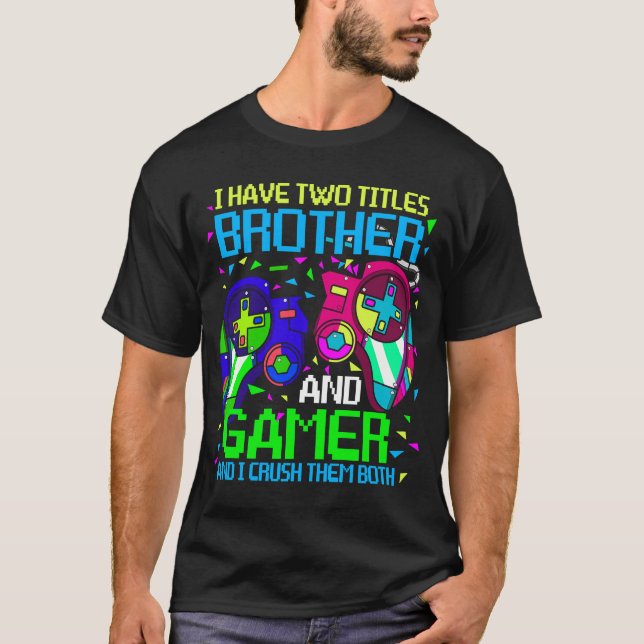 T-shirt Gamer Boys Idée Enfants Jeux Vidéo Brother Gaming (Devant)