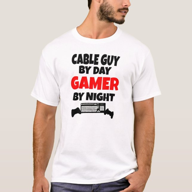 T-shirt Gamer Cable Guy (Devant)