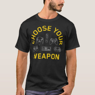 T-shirt Gamer Choisissez votre arme Enfants Ados jeu vidéo