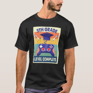 T-shirt Gamer Classe De 2021 Diplôme 5E Grade Com