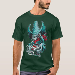T-shirt Gamer cowboy Skeleton Great Gamming Design Perfec