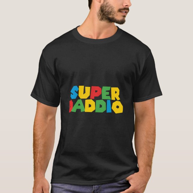 T-shirt Gamer Daddio Funny Super Papa Drôle Anniversaire D (Devant)