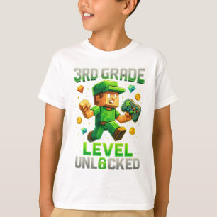 T-shirt Gamer de 3e classe déverrouillé - Vid Pixe