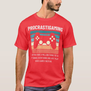 T-shirt Gamer de jeu vidéo rigolo en mode flemme Geek de j