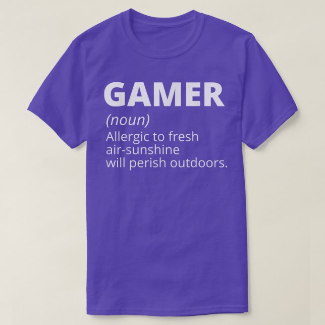 T-shirt Gamer Définition tee Funny Jeu Vidéo Jeu Playe (Design devant)