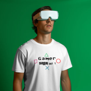 T-shirt Gamer depuis le premier jour Retro contrôleur vint