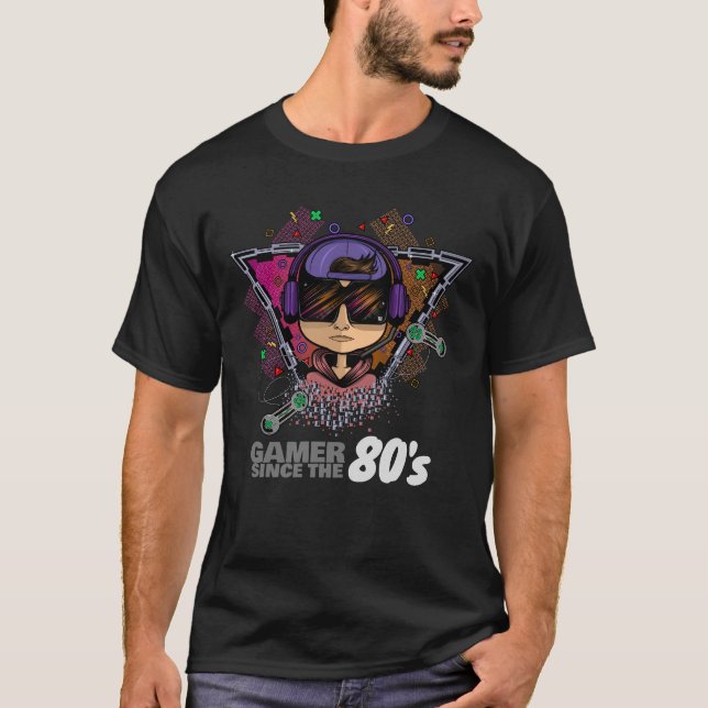 T-shirt Gamer depuis les années 80 (Devant)
