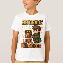 T-shirt Gamer déverrouillé de niveau 3e - Pixel Ad