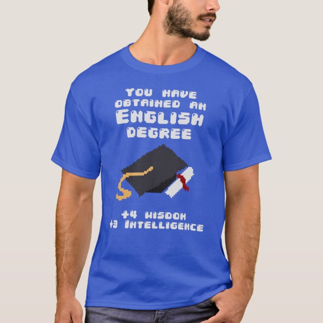 T-shirt Gamer drôle de RPG de diplômé anglais de degré (Devant)