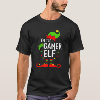 T-shirt Gamer Elf Family Matching Christmas Xmas Vidéo Gam