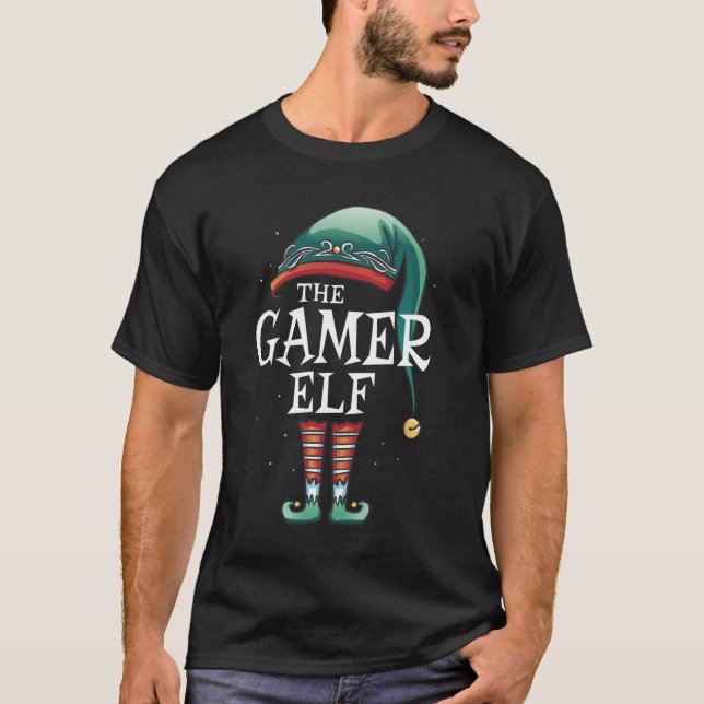 T-shirt Gamer Elf Matching Group Xmas Funny Family Chr (Devant)