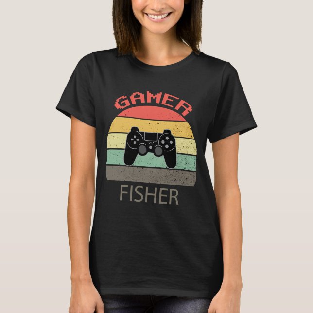 T-shirt Gamer Fisher Vintage (Devant)