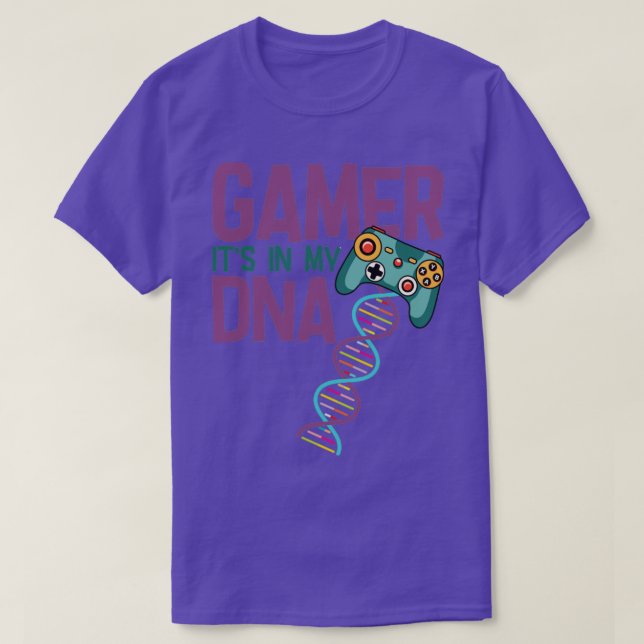 T-shirt Gamer Gamer Son Dans Mon ADN (Design devant)