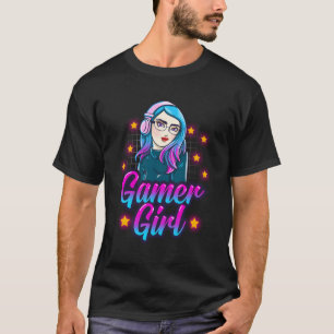 T-shirt Gamer Girl Anime Retro Video Jeu Hobbies Femmes Pl