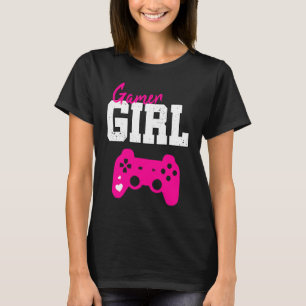 T-shirt Gamer Girl mignonne Vidéo Jeu Chick contrôleur de