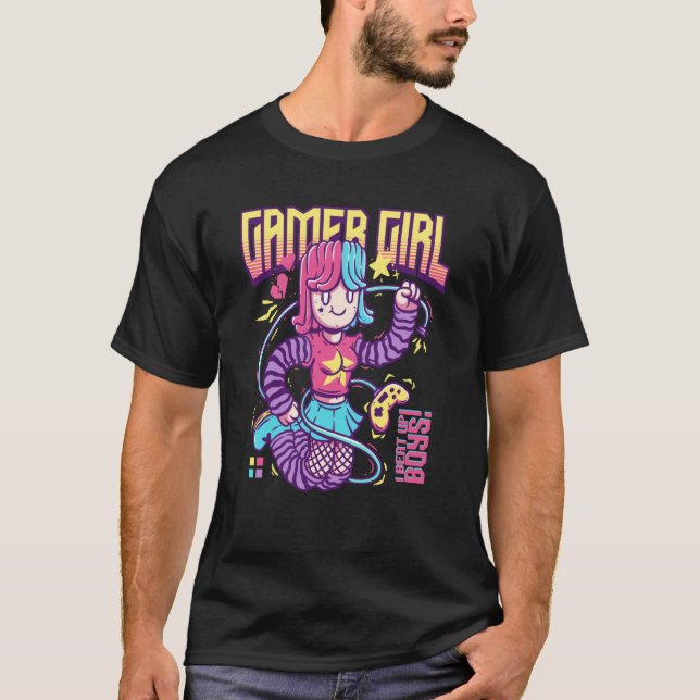 T-shirt Gamer Girl PC Gaming Video Game E girl Computer Ga (Devant)