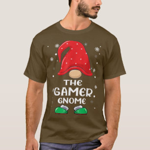 T-shirt Gamer Gnome Buffalo Plaid Matching Family Christma