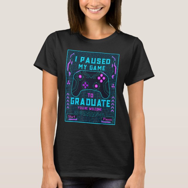 T-shirt Gamer Graduate Graduation (Devant)