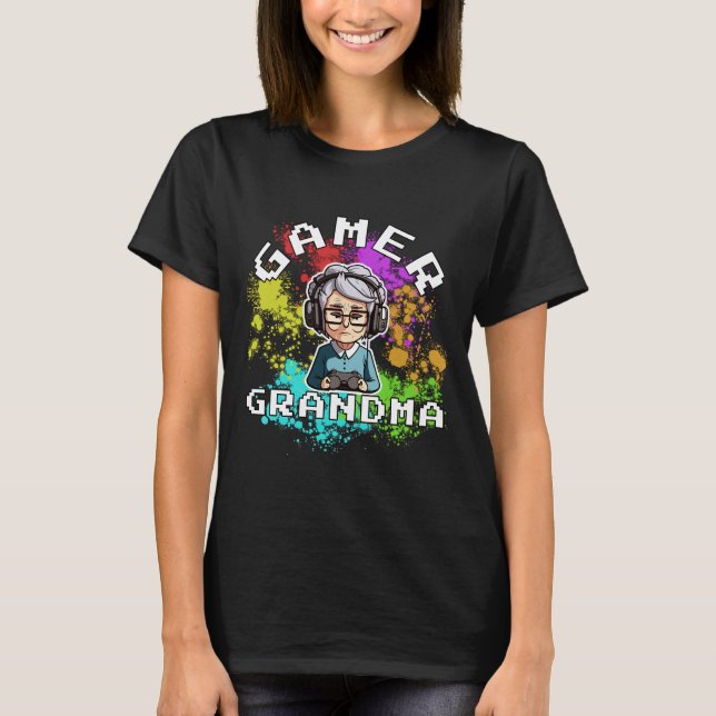 T-shirt Gamer Grand-mère (Devant)